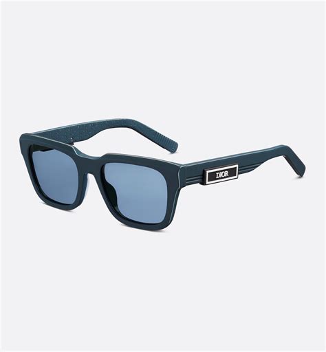 sunglasses dior r1 blue brown|DiorB23 S1I Blue Rectangular Sunglasses .